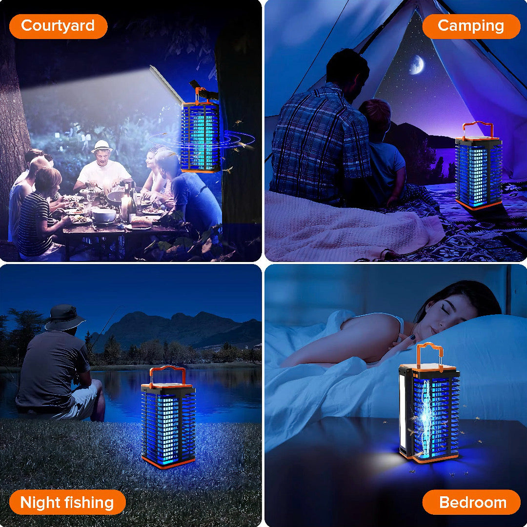 Lampe Anti-Moustique Solaire – Recharge USB & Solaire | AccessoireSN